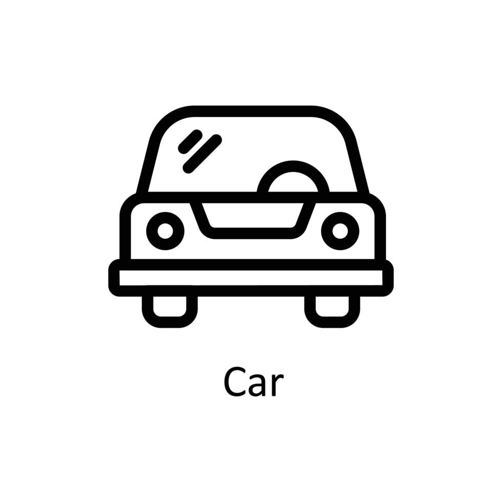 Auto Vektor Gliederung Symbole. einfach Lager Illustration Lager