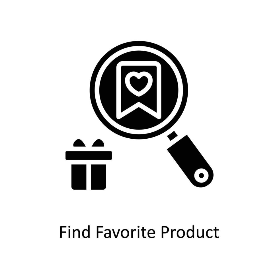 finden Liebling Produkt Vektor solide Symbole. einfach Lager Illustration Lager