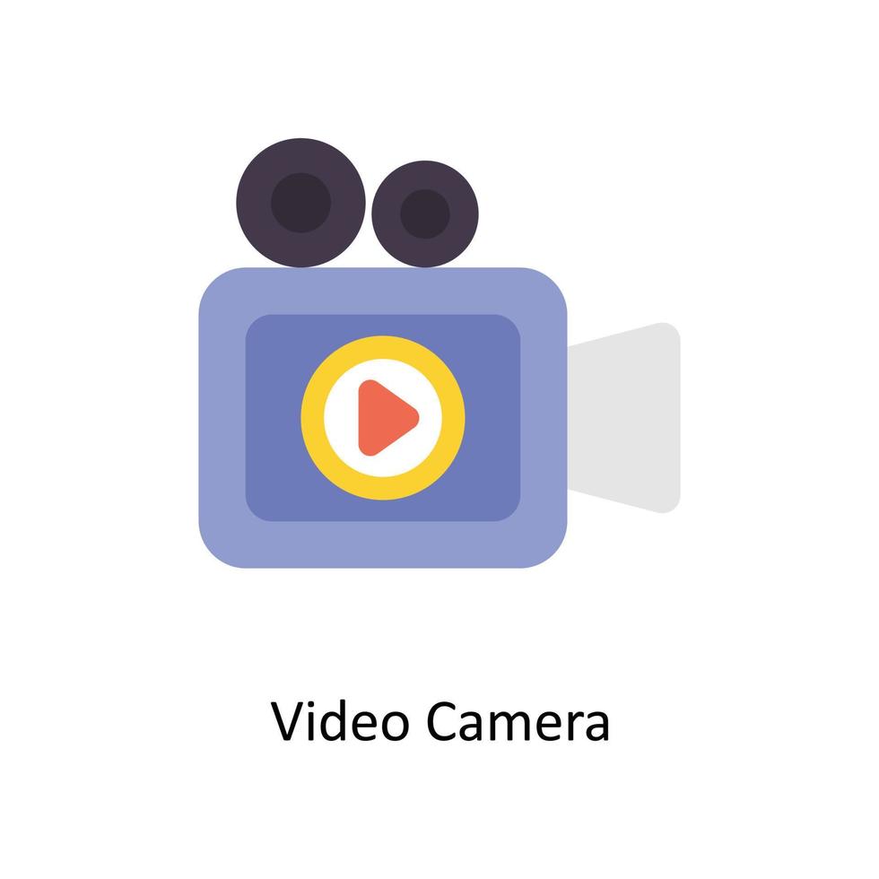 video kamera vektor platt ikoner. enkel stock illustration stock illustration