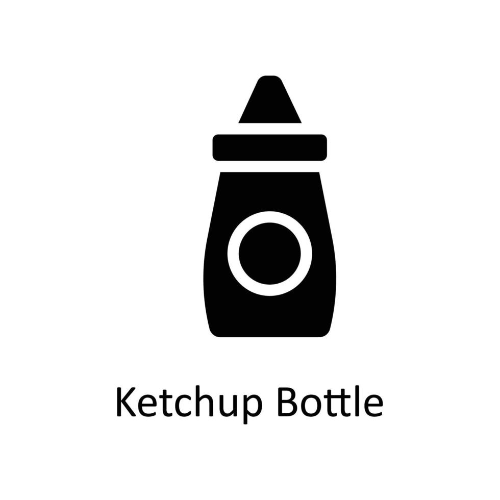 Ketchup Flasche Vektor solide Symbole. einfach Lager Illustration Lager