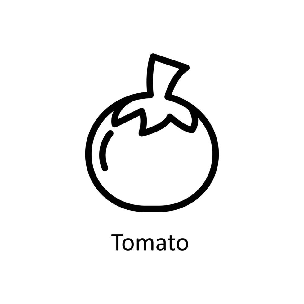 Tomate Vektor Gliederung Symbole. einfach Lager Illustration Lager