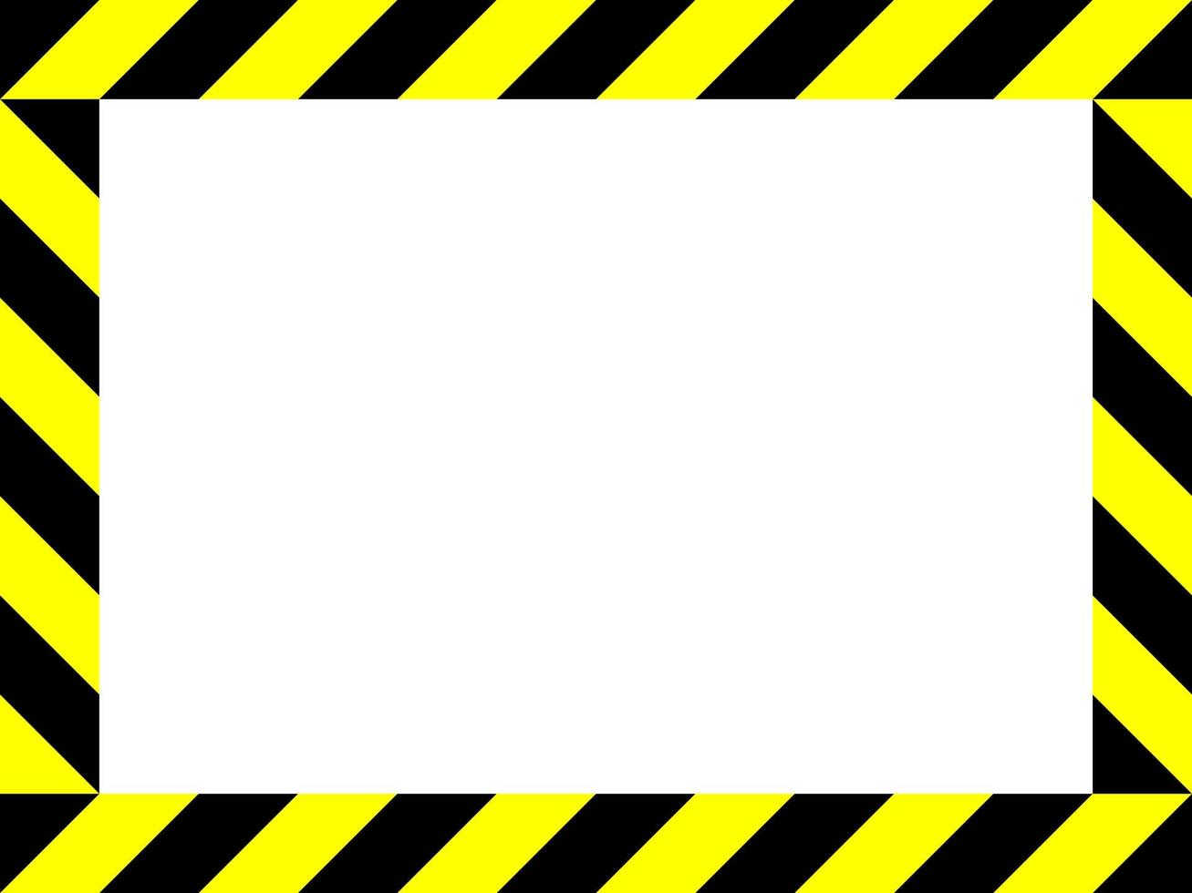 Gelb und schwarz Warnung Band Rahmen vektor