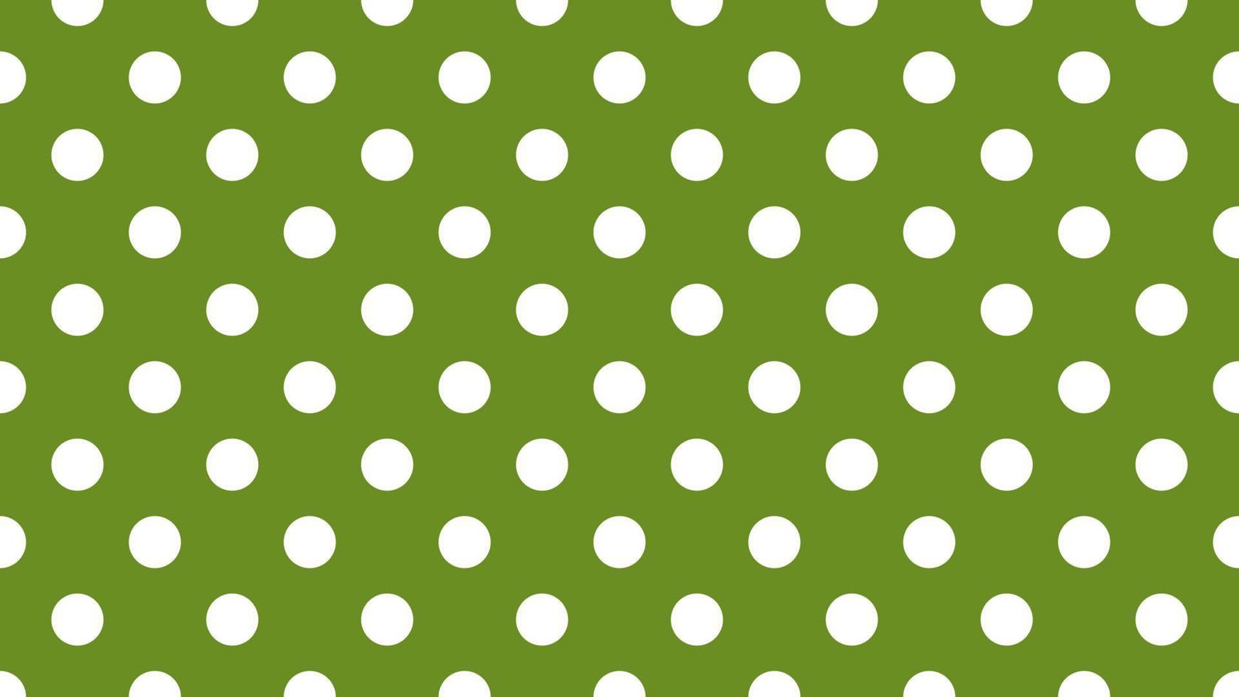 Weiß Farbe Polka Punkte Über Olive eintönig Grün Hintergrund vektor