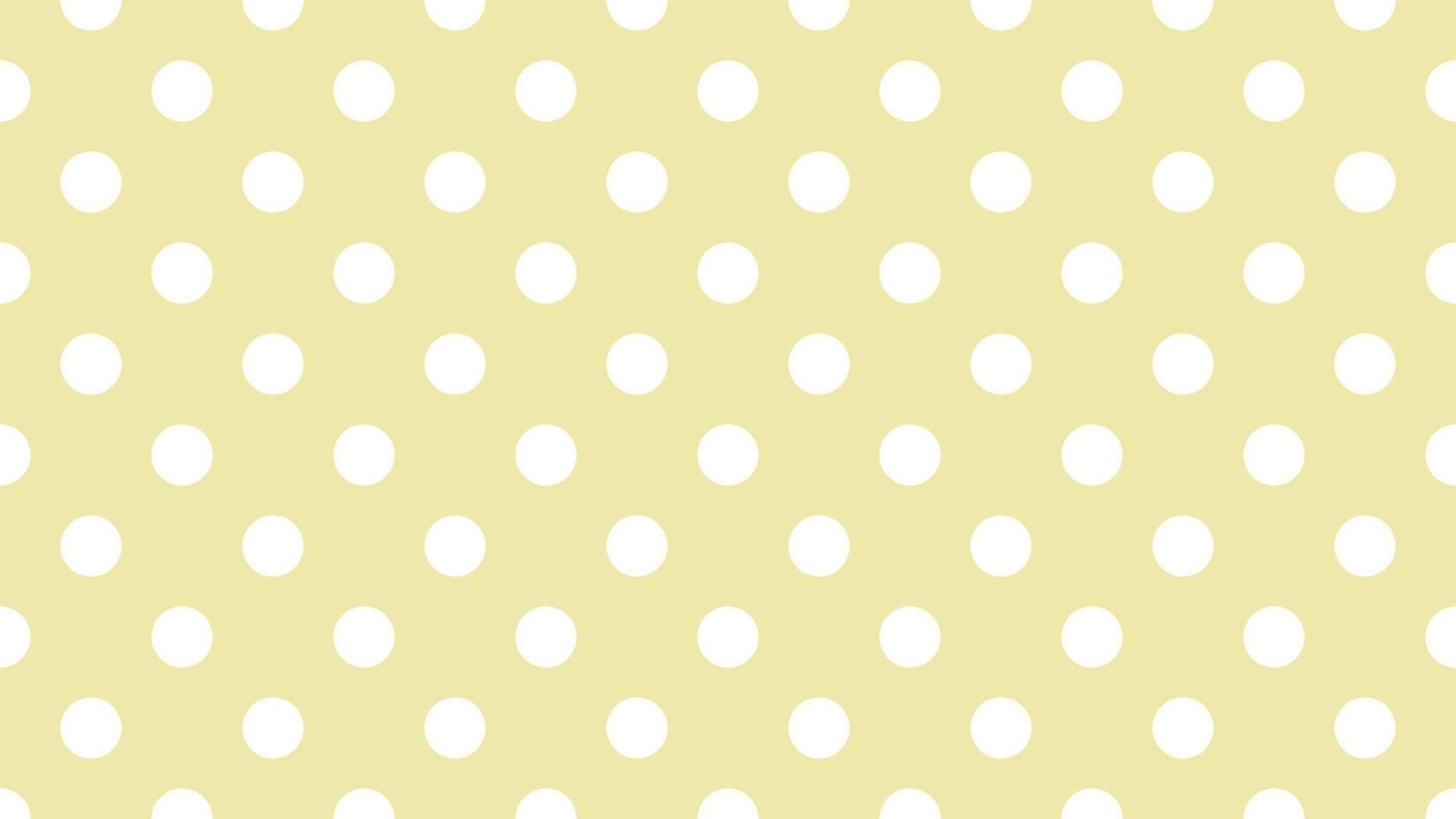 Weiß Farbe Polka Punkte Über blass Goldrute Gelb Hintergrund vektor