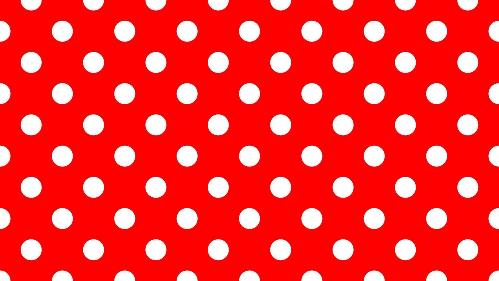 vit Färg polka prickar över röd bakgrund vektor