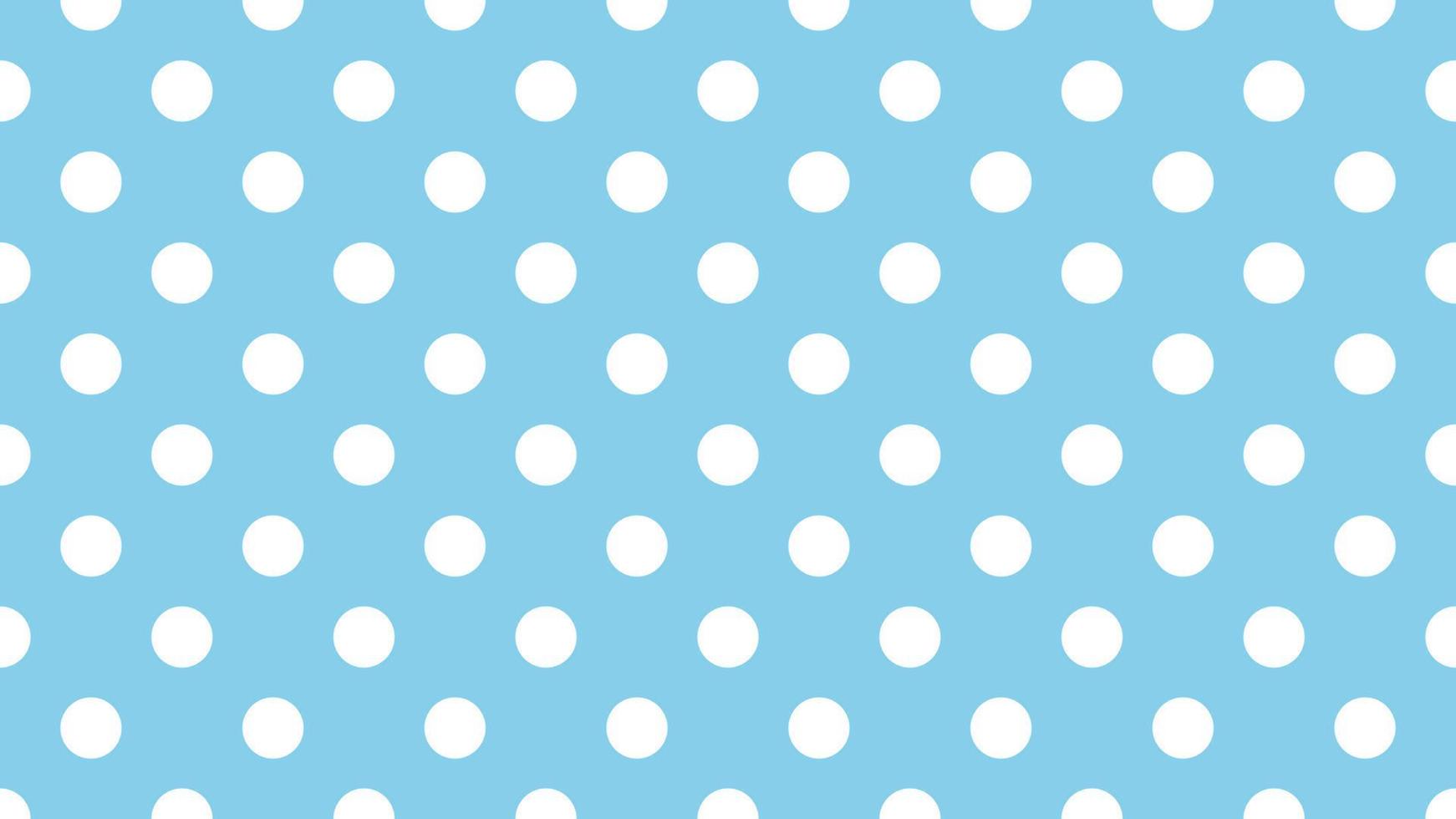 Weiß Farbe Polka Punkte Über Himmel Blau Hintergrund vektor