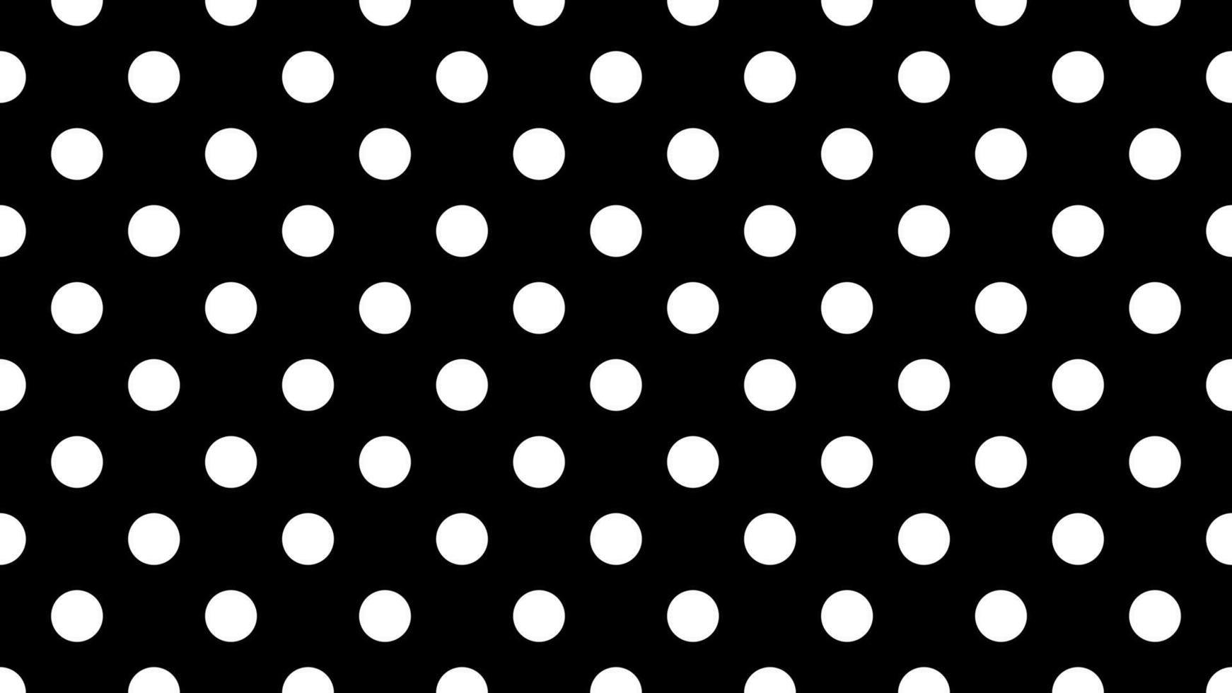 Weiß Farbe Polka Punkte Über schwarz Hintergrund vektor