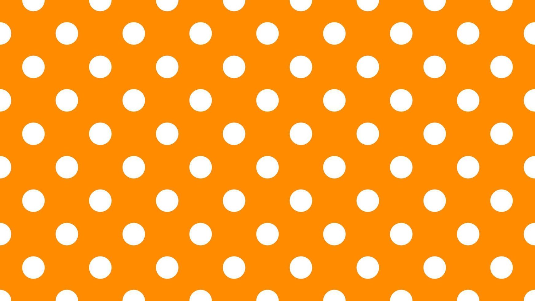 vit Färg polka prickar över mörk orange bakgrund vektor