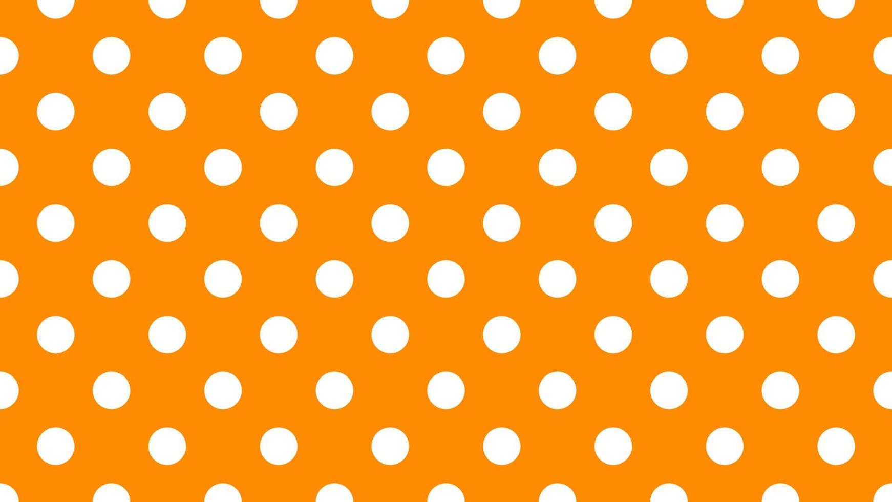 Weiß Farbe Polka Punkte Über dunkel Orange Hintergrund vektor