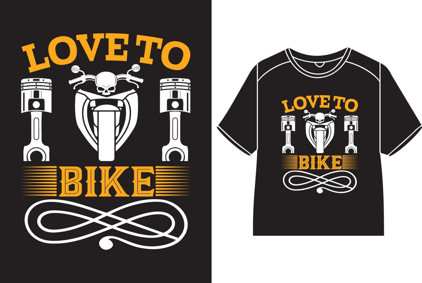 Liebe zu Fahrrad T-Shirt Design vektor