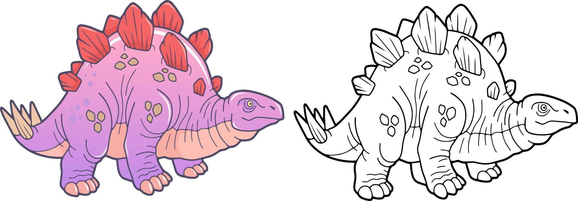 prähistorisch Dinosaurier Stegosaurus, Illustration Design vektor