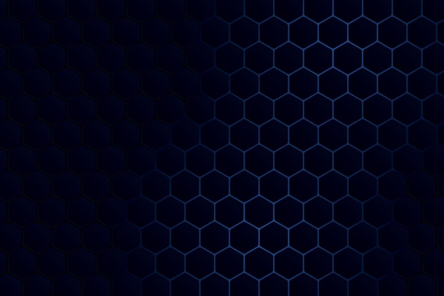 geometrisch schwarz Hexagon Hintergrund Design mit Schwarzlicht vektor