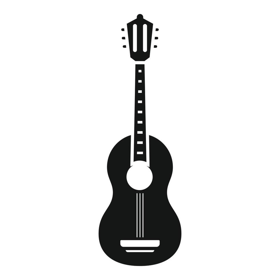 Lager Gitarre Symbol einfach Vektor. Reise Ausrüstung vektor