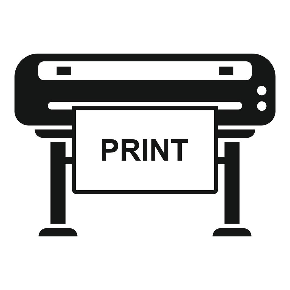 Bedienung Plotter Symbol einfach Vektor. Digital drucken vektor