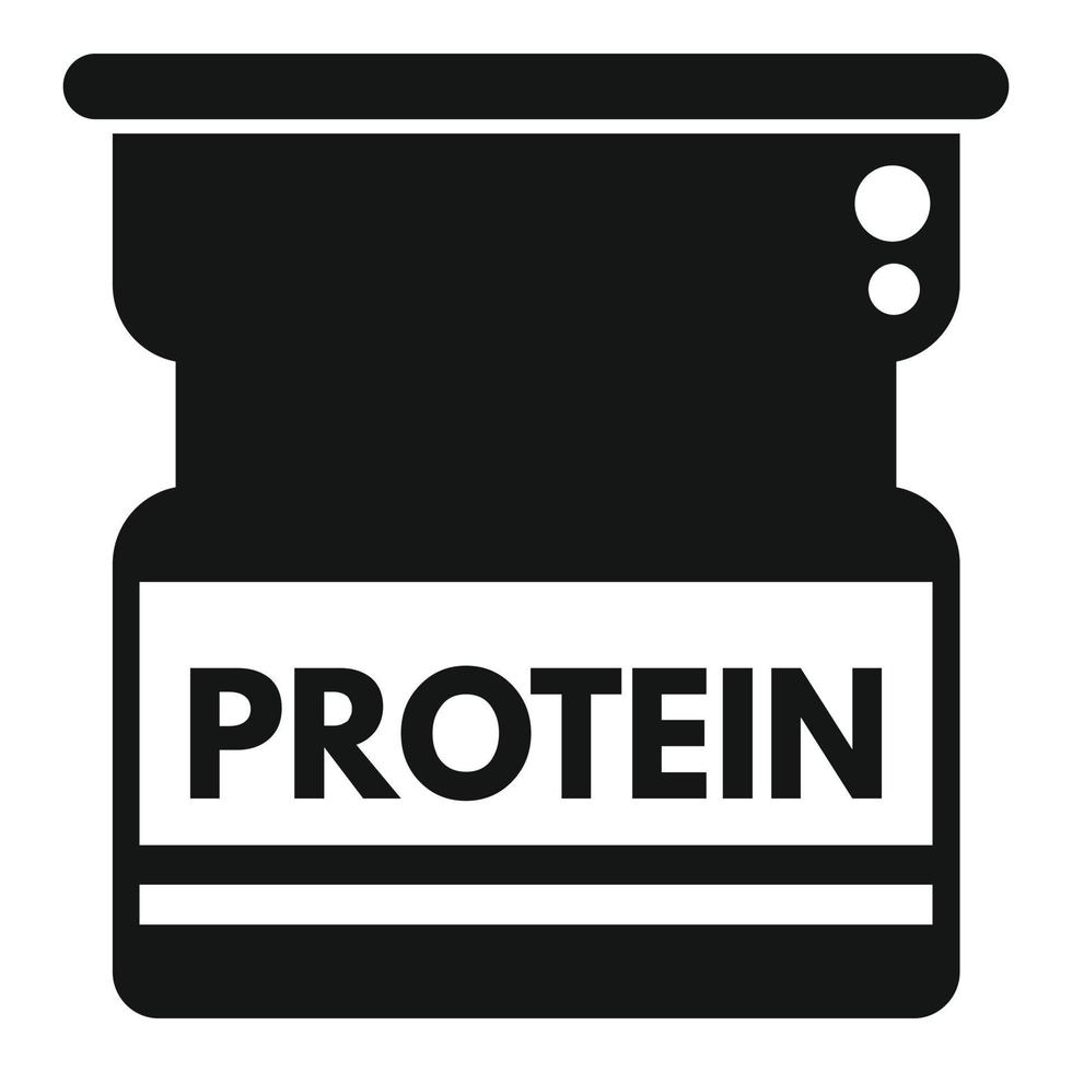 protein glas ikon enkel vektor. mat näringsämne vektor