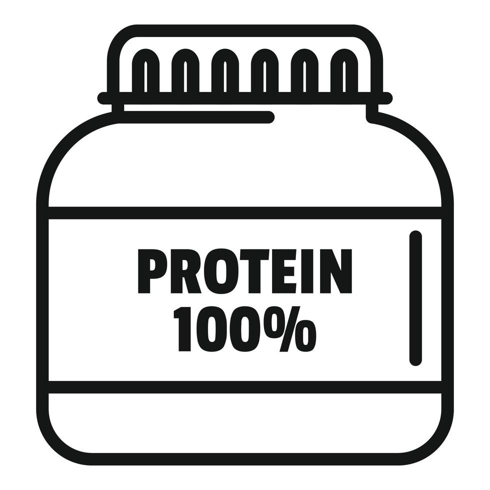 protein pulver ikon översikt vektor. mat näringsämne vektor