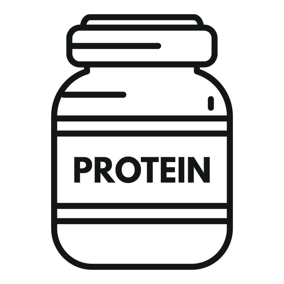 protein burk ikon översikt vektor. mat näring vektor