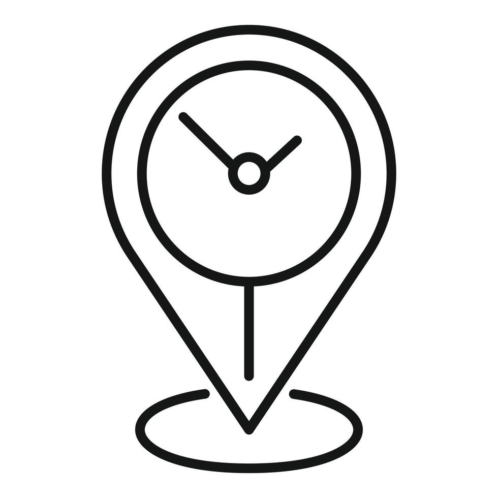 Job Zeit Ort Symbol Gliederung Vektor. Geschäft Person vektor