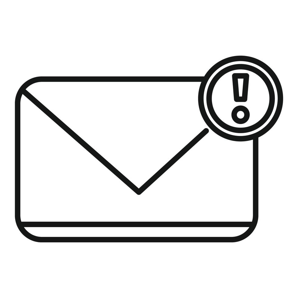 wichtig Mail Symbol Gliederung Vektor. Büro Arbeit vektor