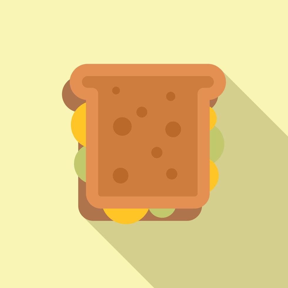 gott smörgås ikon platt vektor. skola mat vektor