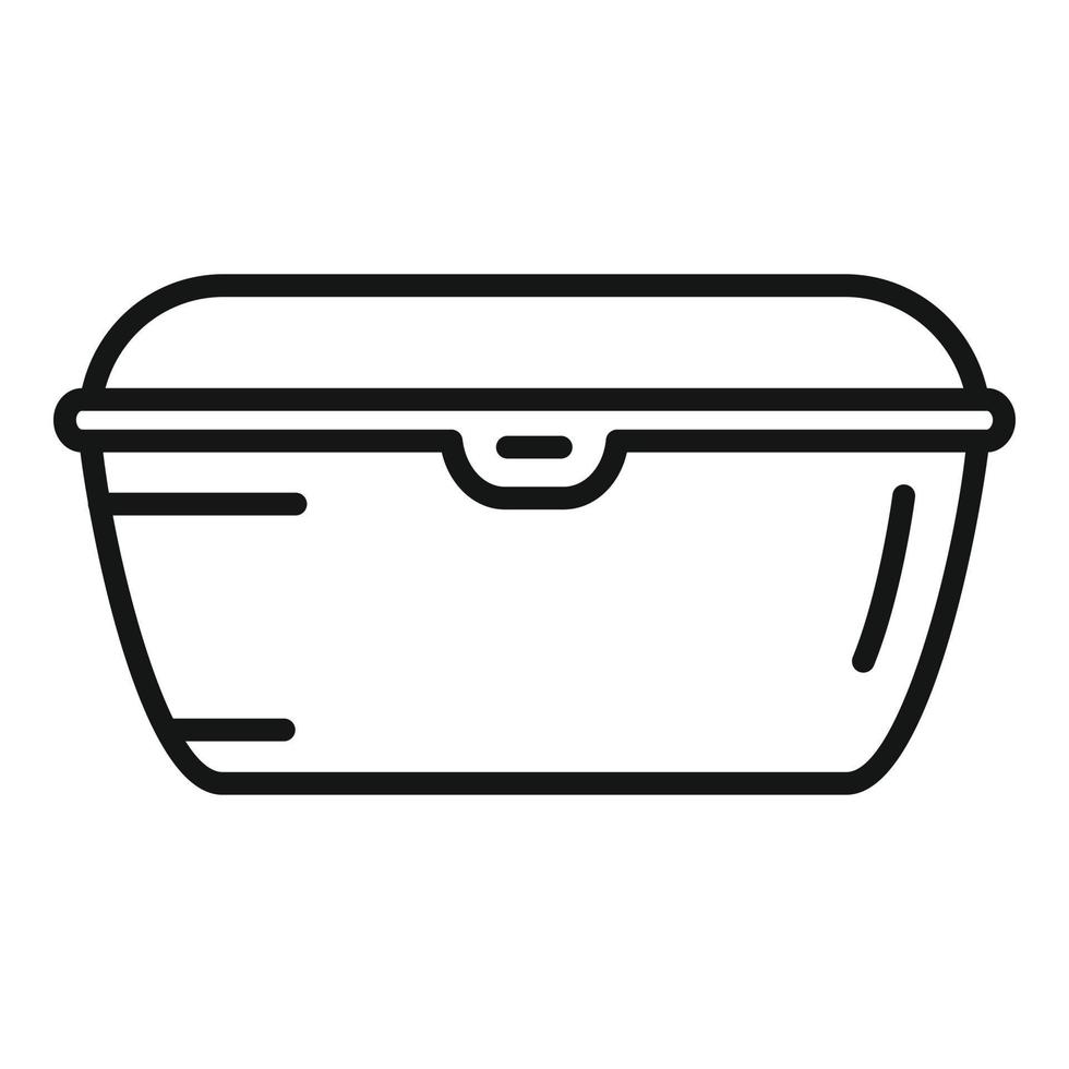 Essen Container Symbol Gliederung Vektor. Obst Box vektor