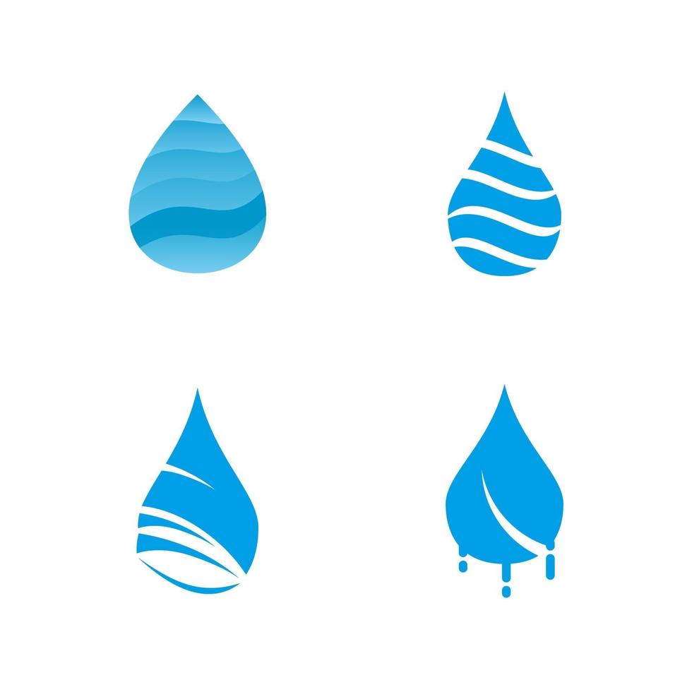 Wassertropfen-Symbol-Logo-Entwurfsschablone vektor