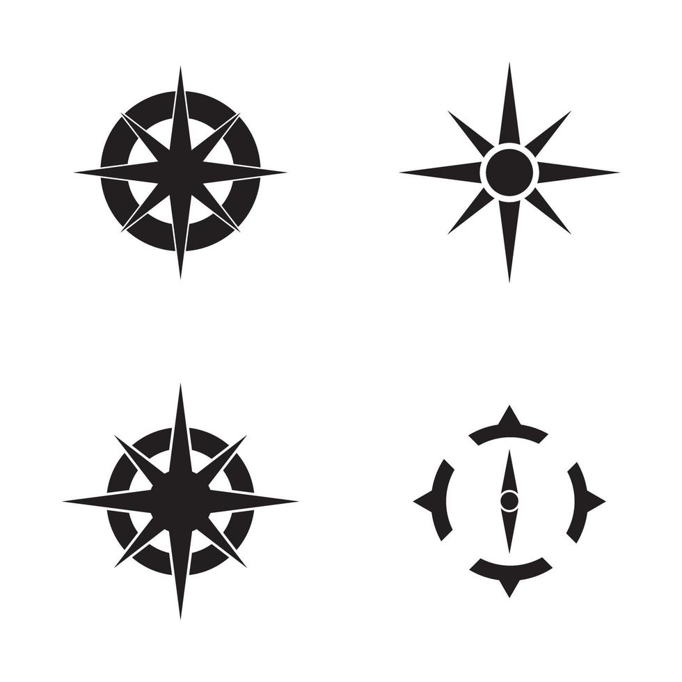 Kompass-Symbol Logo Design-Vorlage vektor