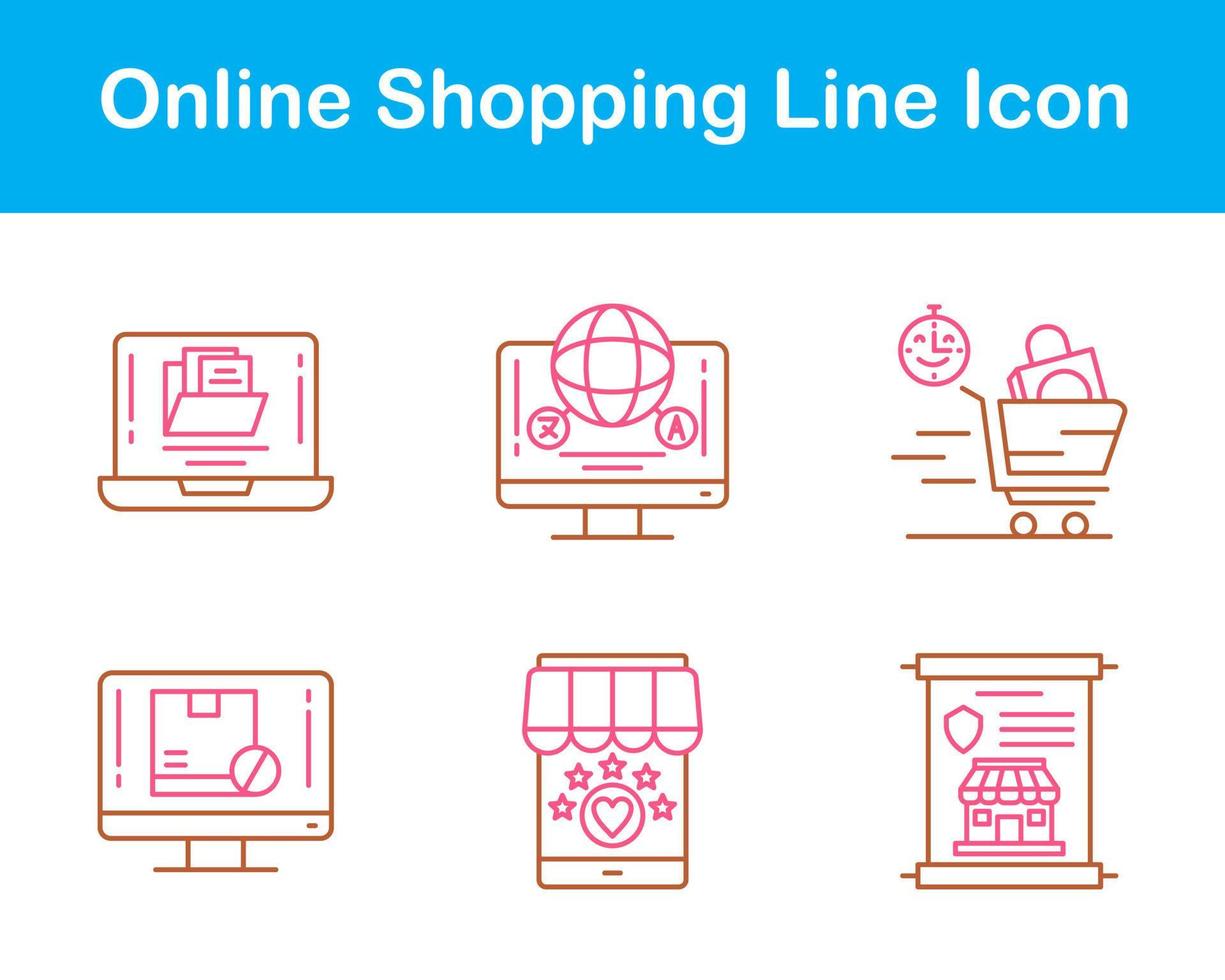 Online-Shopping-Vektor-Icon-Set vektor