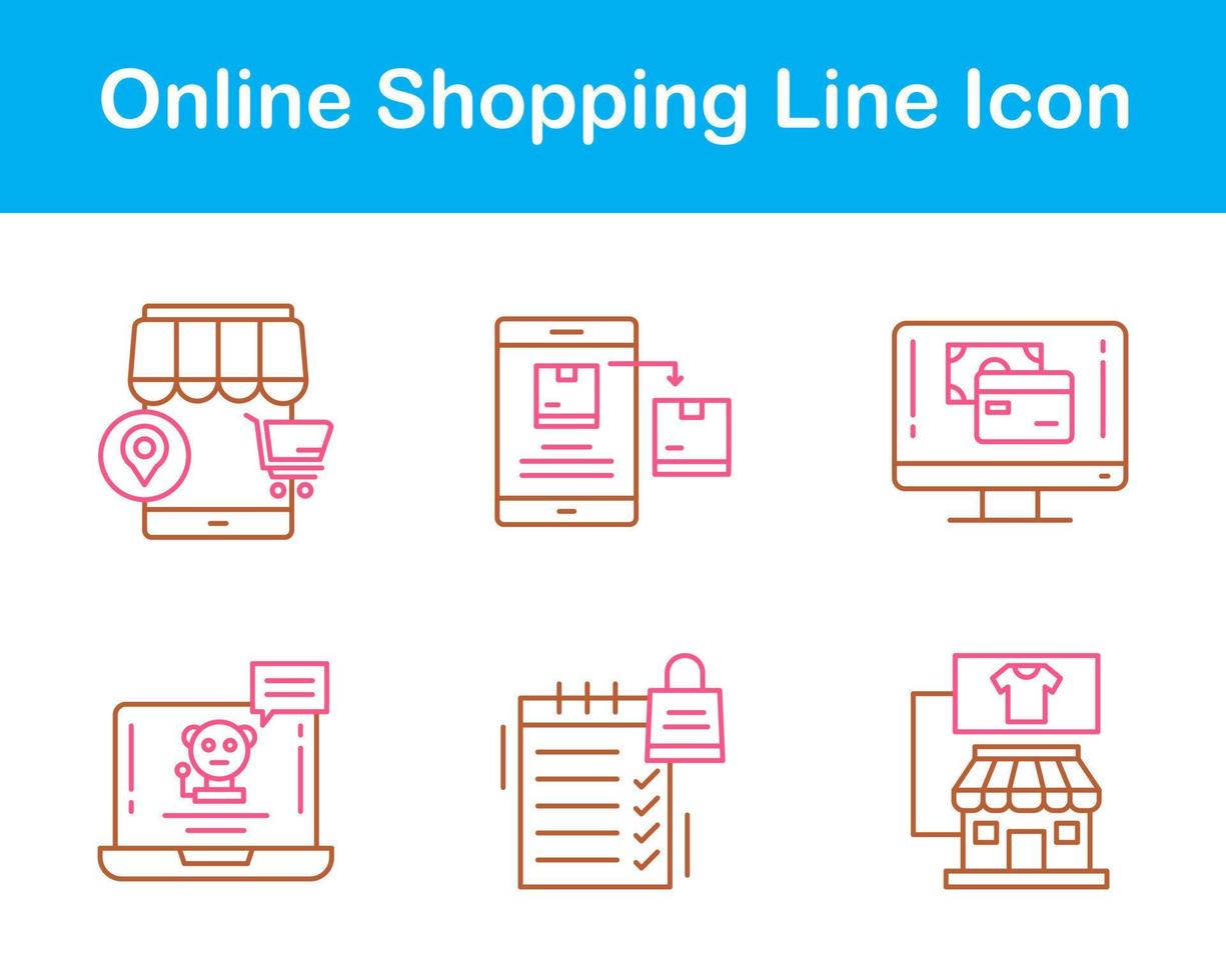 Online-Shopping-Vektor-Icon-Set vektor