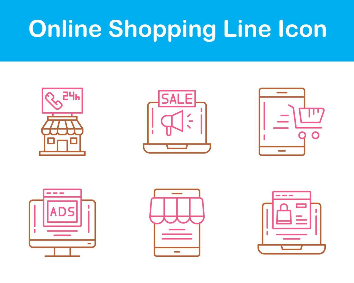 Online-Shopping-Vektor-Icon-Set vektor