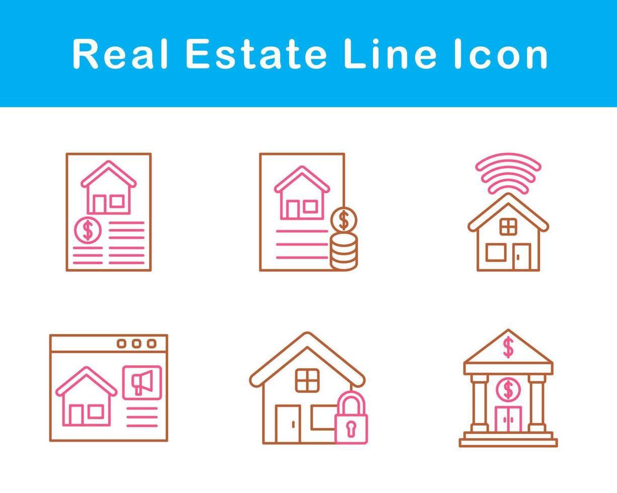 verklig egendom vektor ikon uppsättning