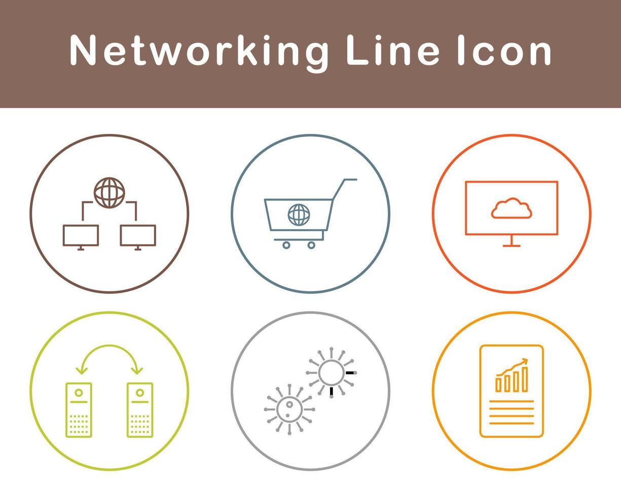 nätverkande vektor ikon uppsättning