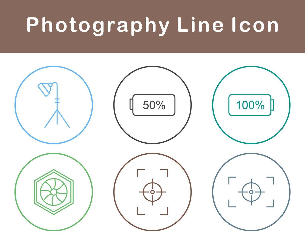 fotografi vektor ikon uppsättning