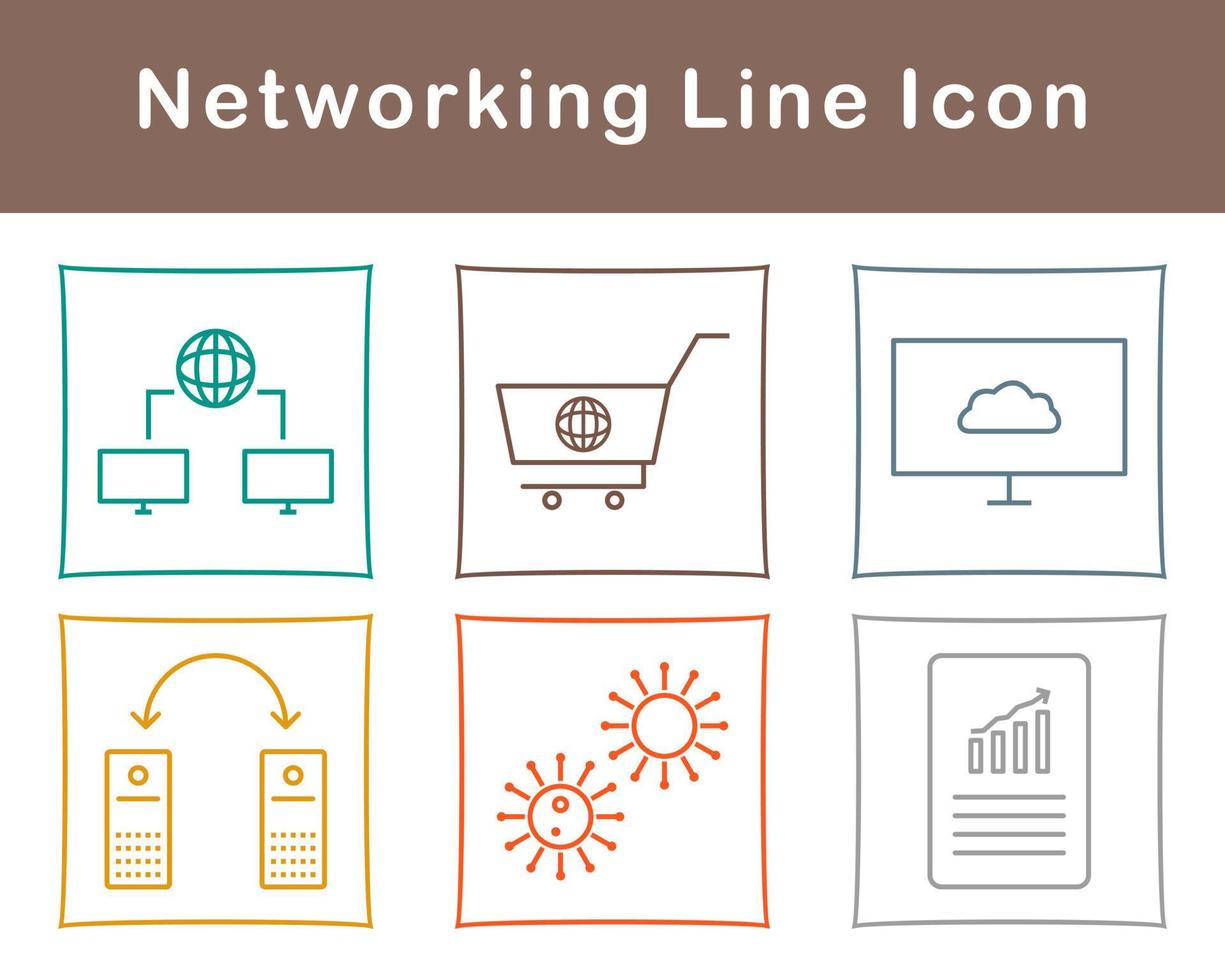 nätverkande vektor ikon uppsättning