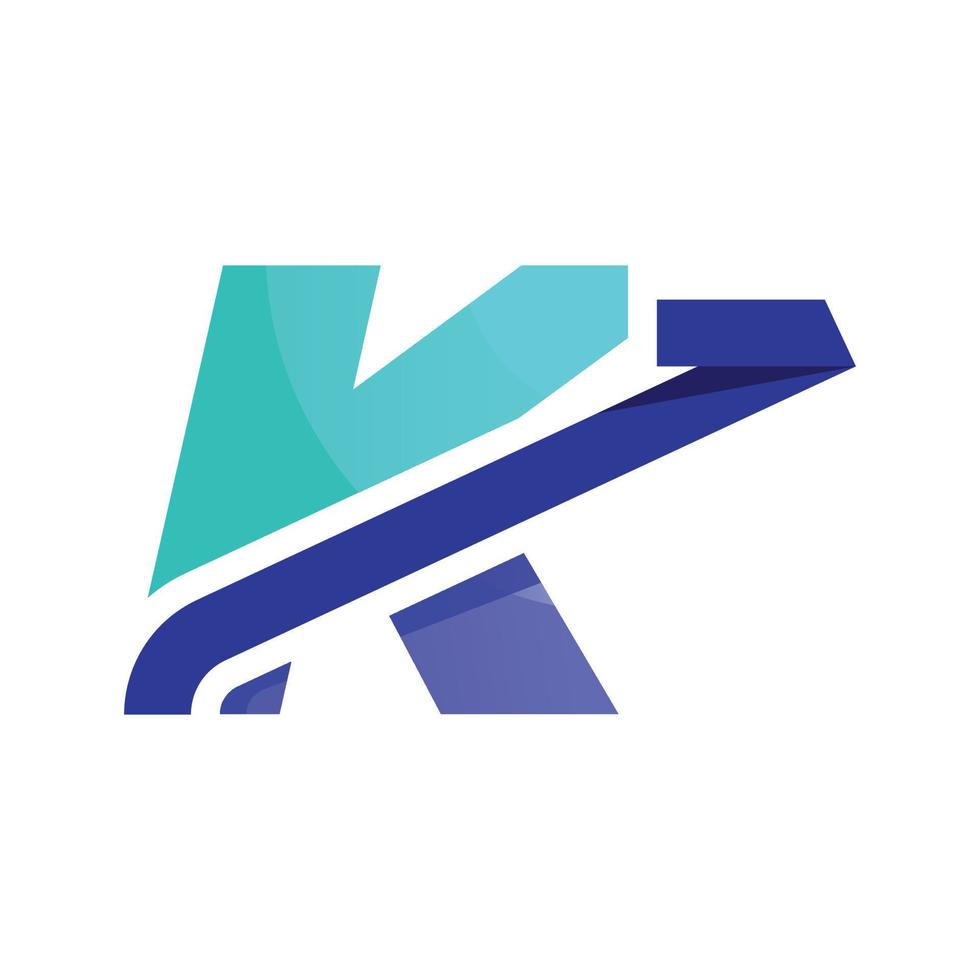 Alphabet k Investition Logo vektor