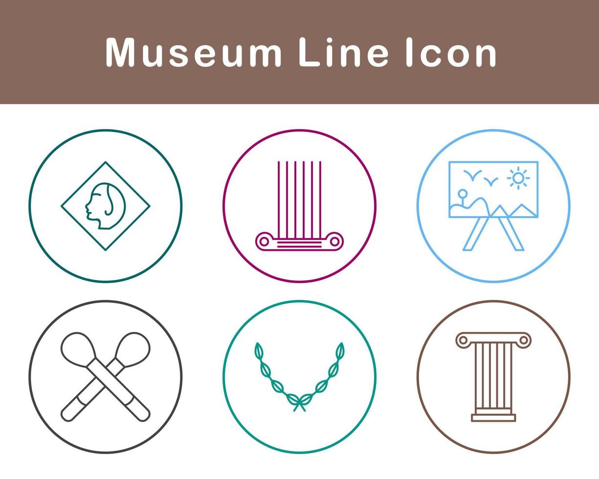 Museum Vektor Symbol einstellen