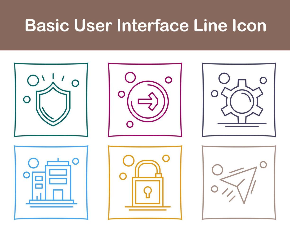 Basic Benutzer Schnittstelle Vektor Symbol einstellen
