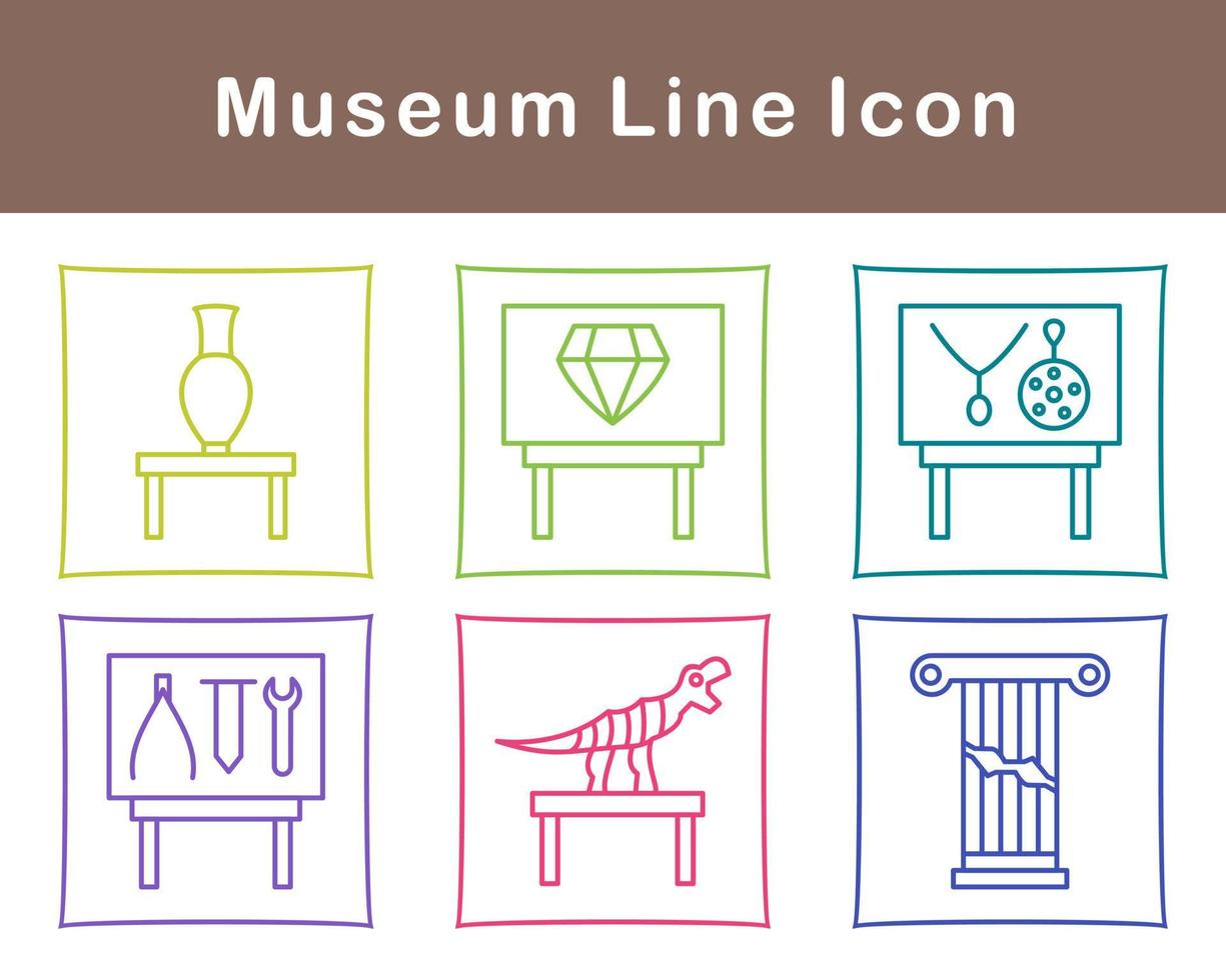 Museum Vektor Symbol einstellen