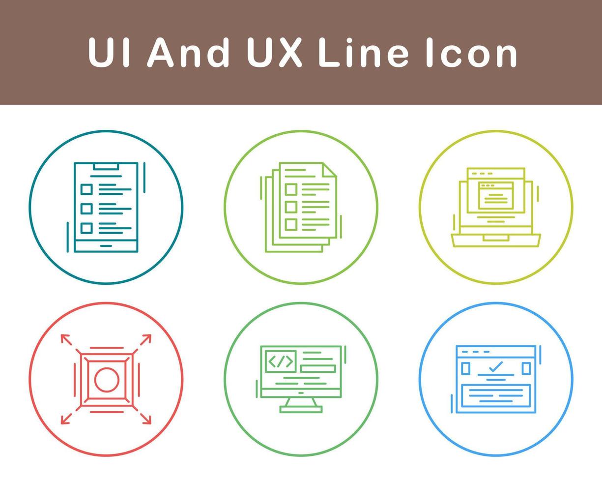 ui och ux vektor ikon uppsättning