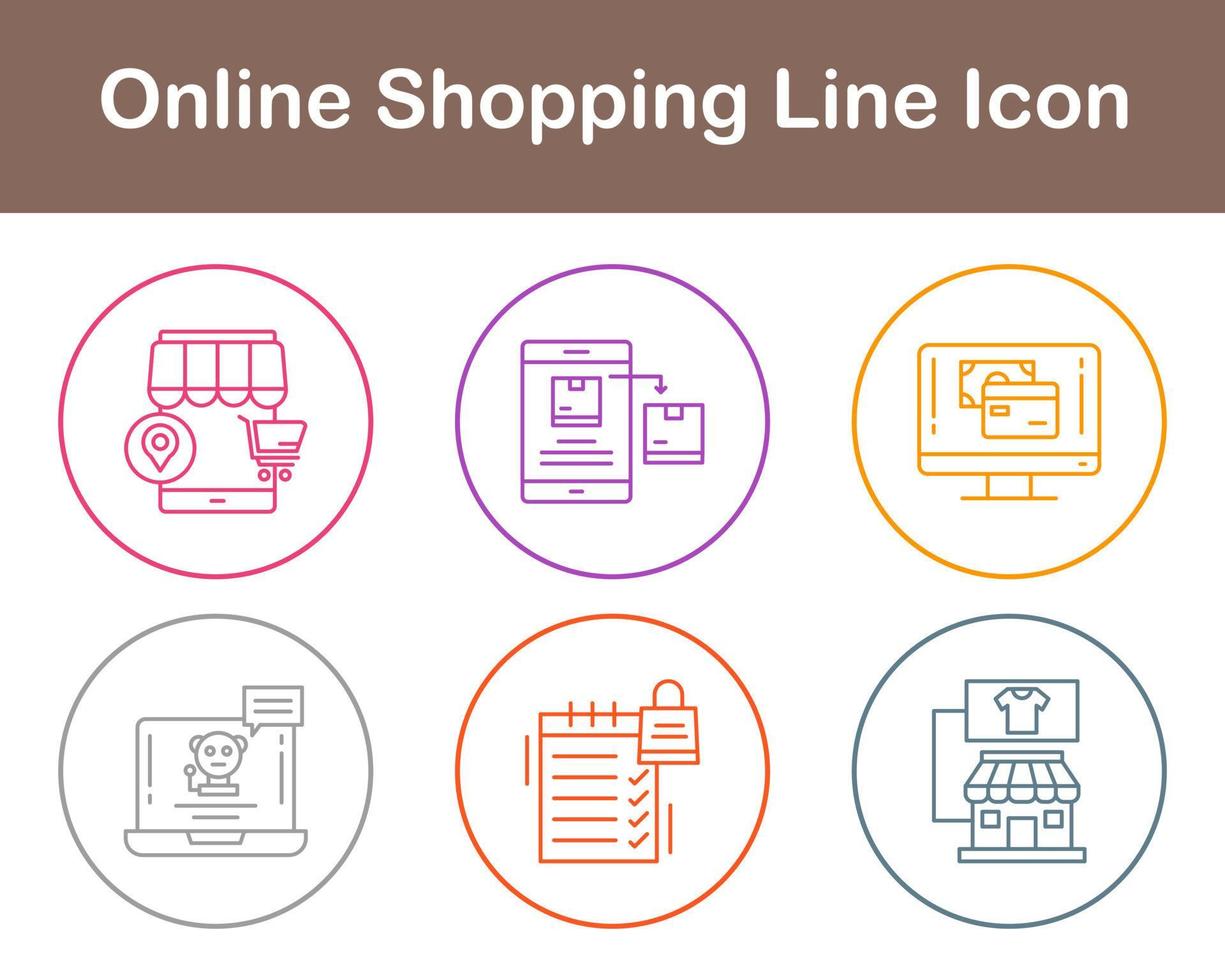 Online-Shopping-Vektor-Icon-Set vektor