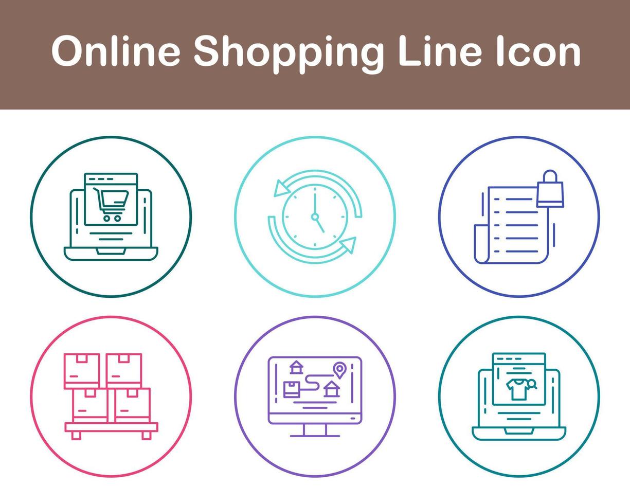 Online-Shopping-Vektor-Icon-Set vektor