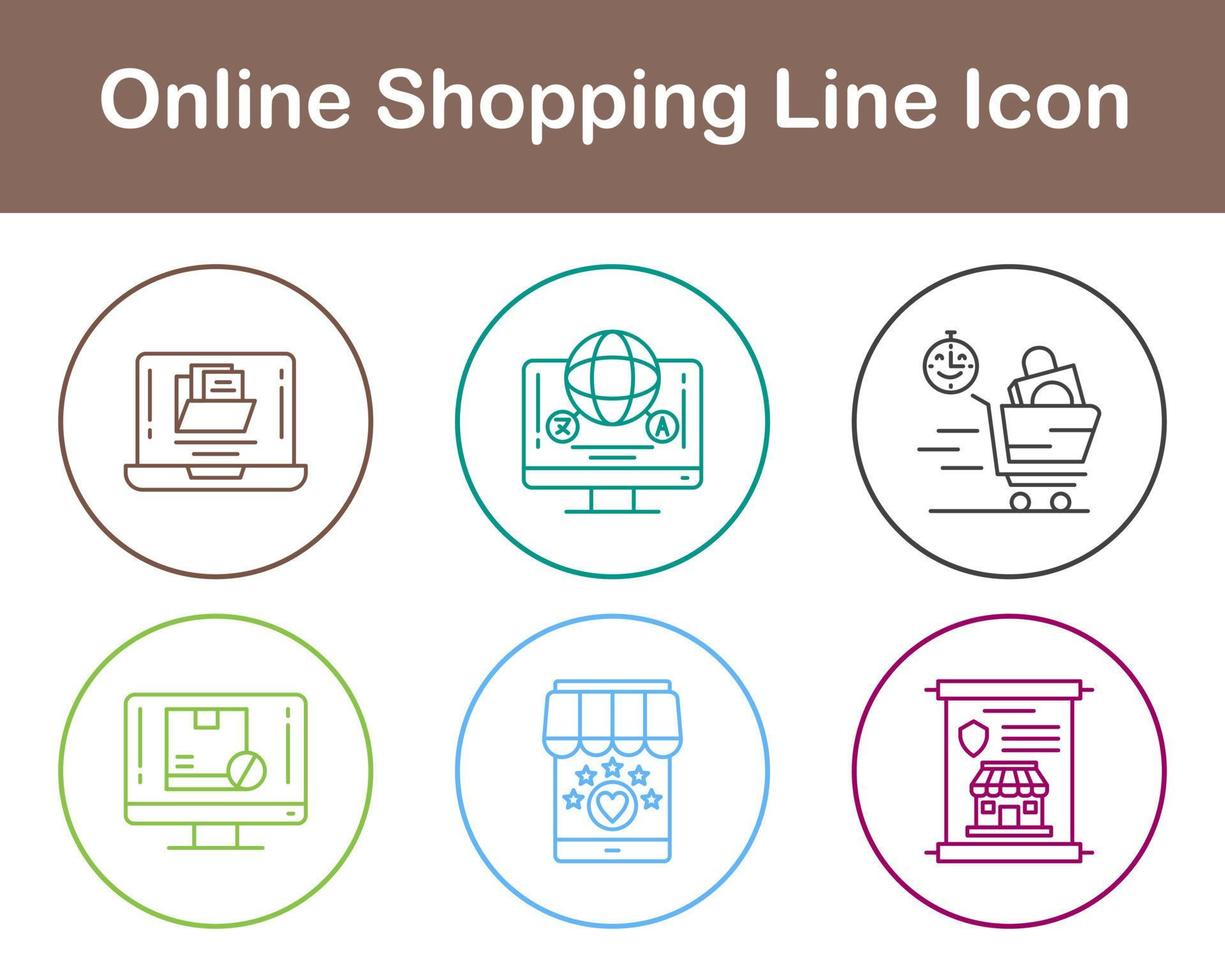 Online-Shopping-Vektor-Icon-Set vektor