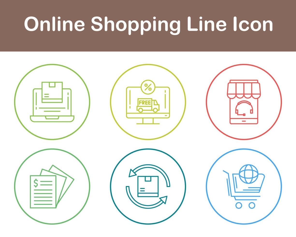 Online-Shopping-Vektor-Icon-Set vektor