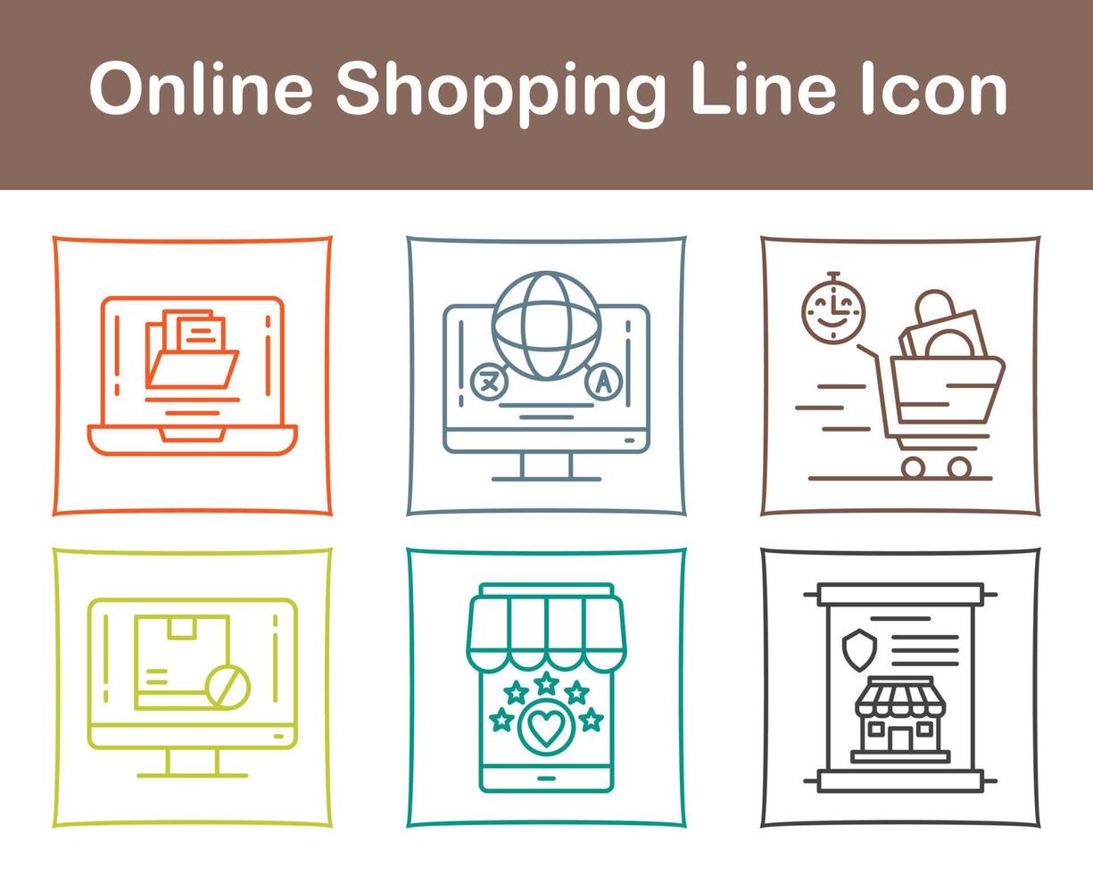 Online-Shopping-Vektor-Icon-Set vektor