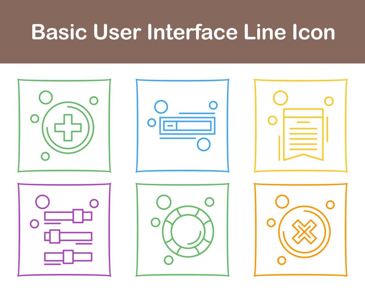 Basic Benutzer Schnittstelle Vektor Symbol einstellen