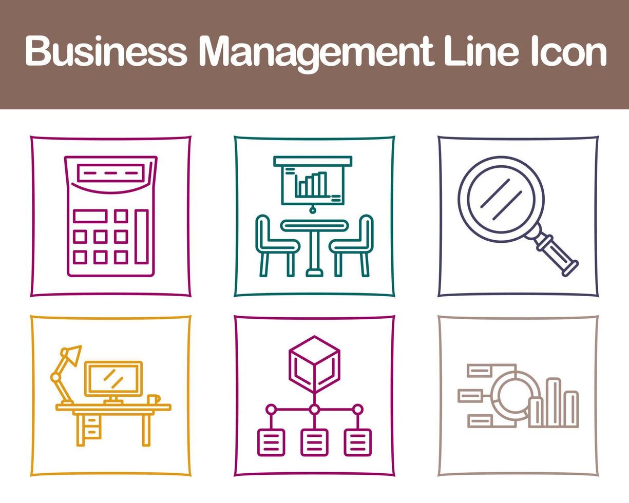 företag förvaltning vektor ikon uppsättning