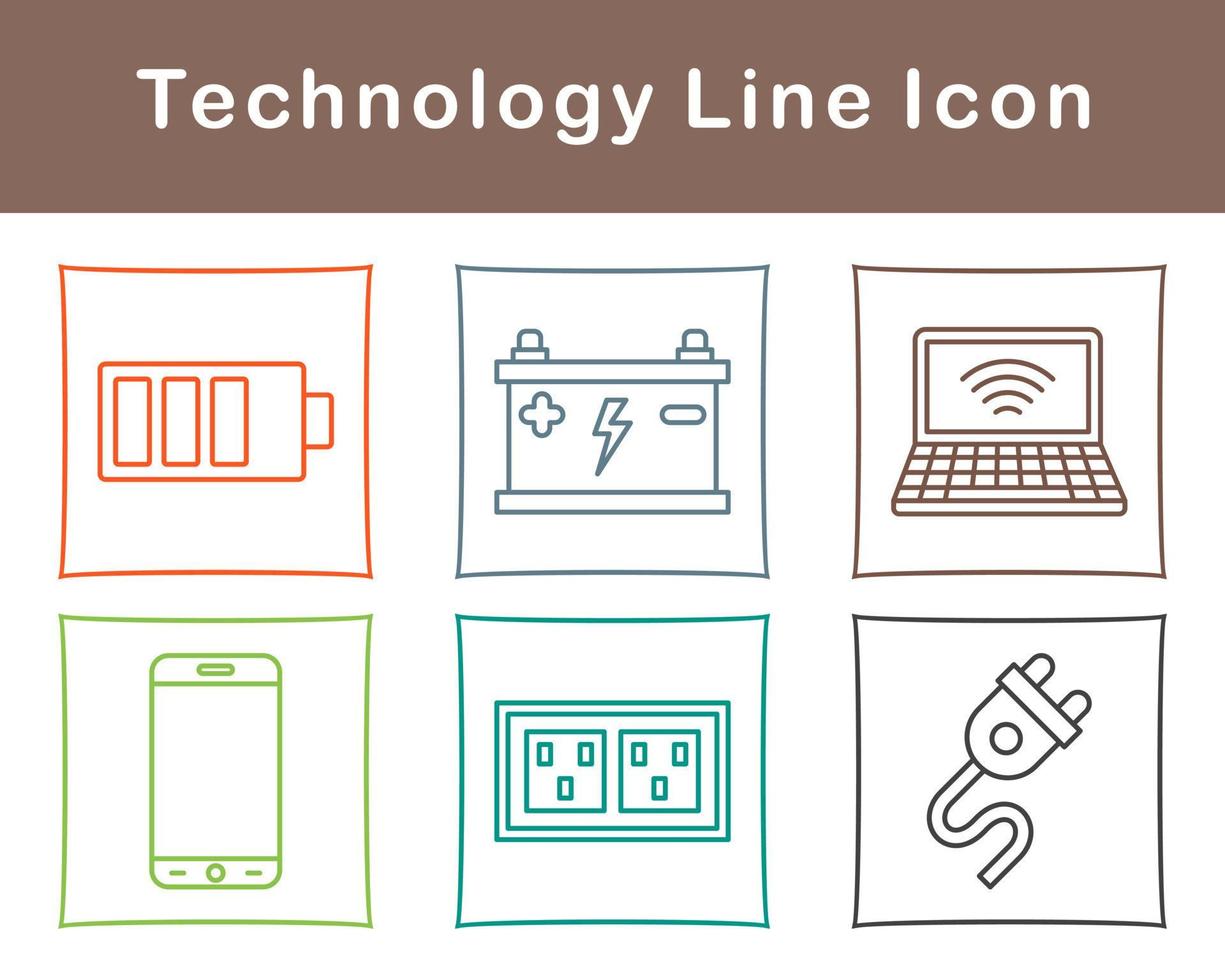 Technologie Vektor Symbol einstellen