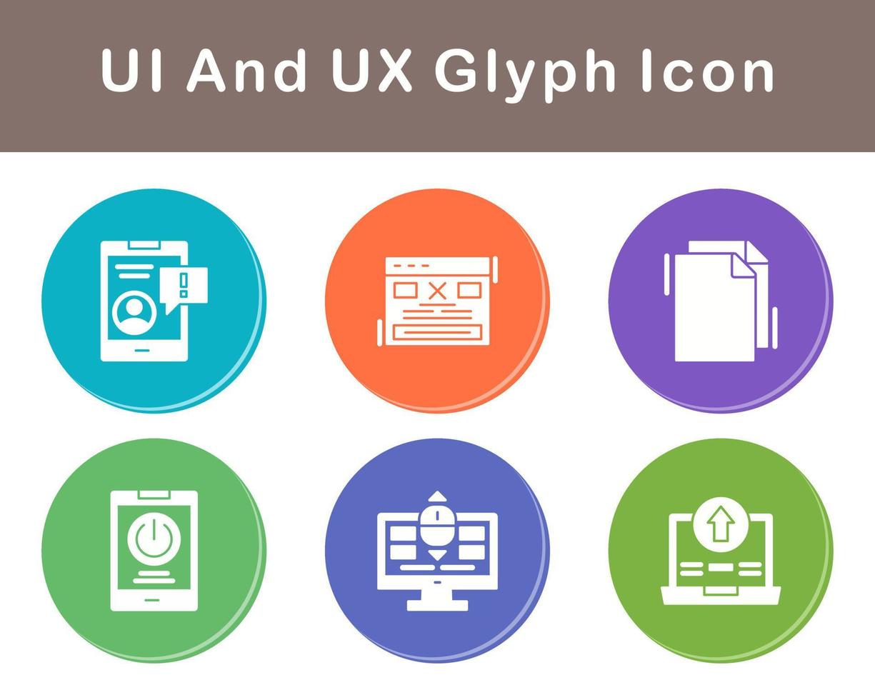 ui och ux vektor ikon uppsättning