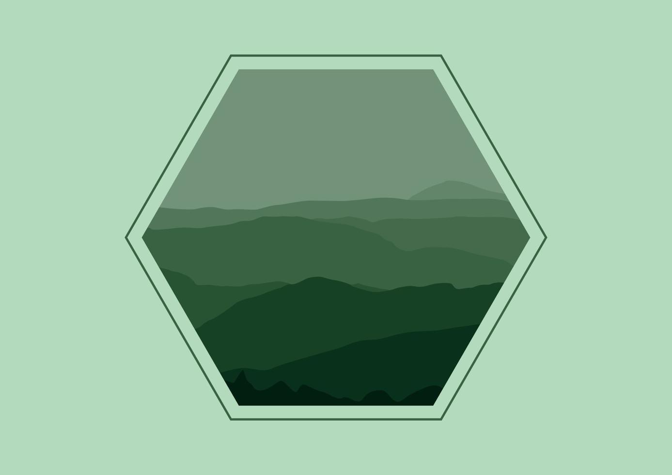 Vektor Illustration von Natur Innerhalb ein Hexagon gestalten