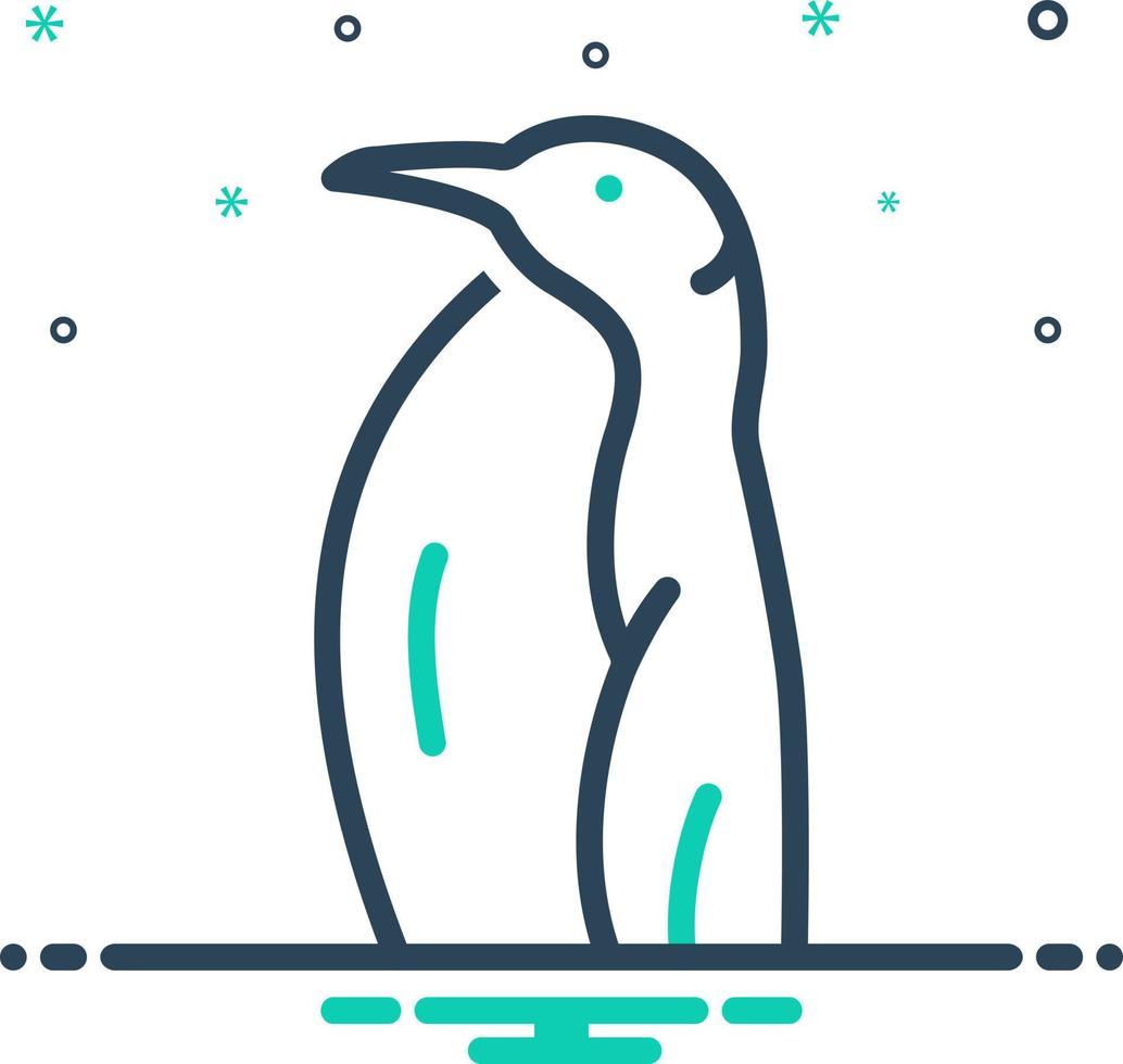 Mix-Symbol für Pinguin vektor